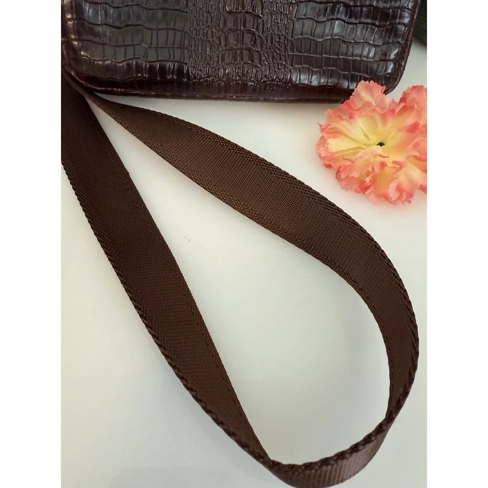 100% Genuine Leather Unisex Shoulder Bag Crocodile Pattern Bag 11